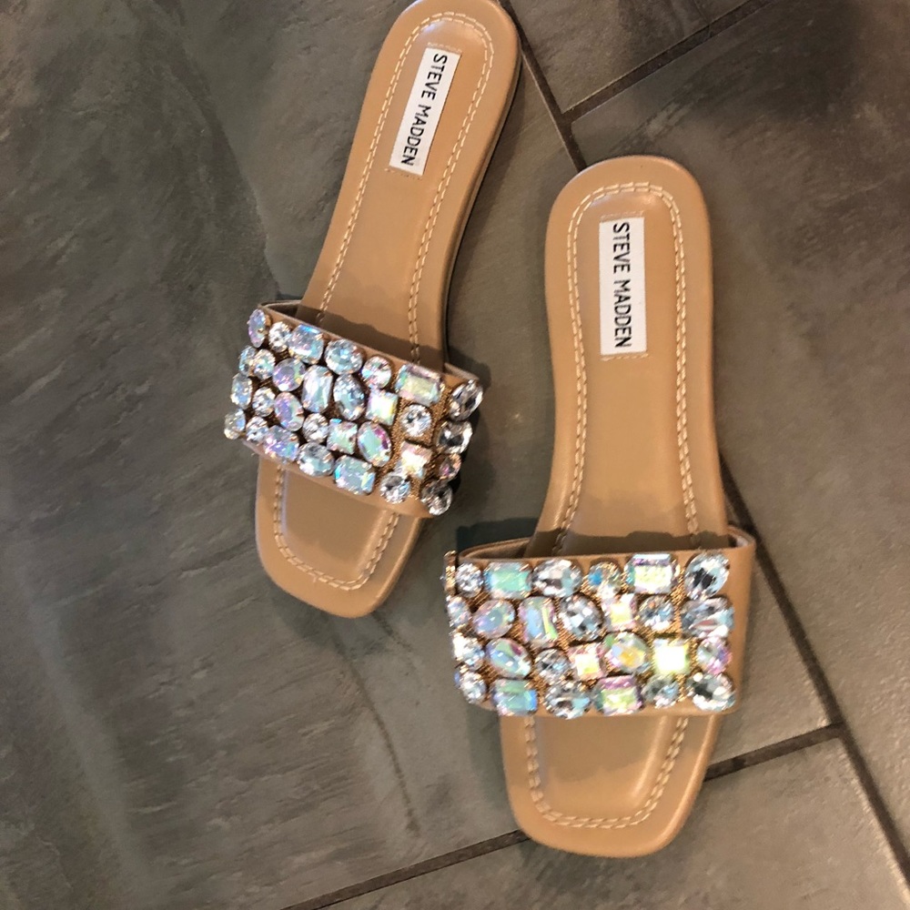 Steve Madden Bling Slides Euc- Like New - image 4